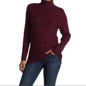 Devotion by Cyrus Burgundy Turtleneck Boxy Soft Sweater Size S